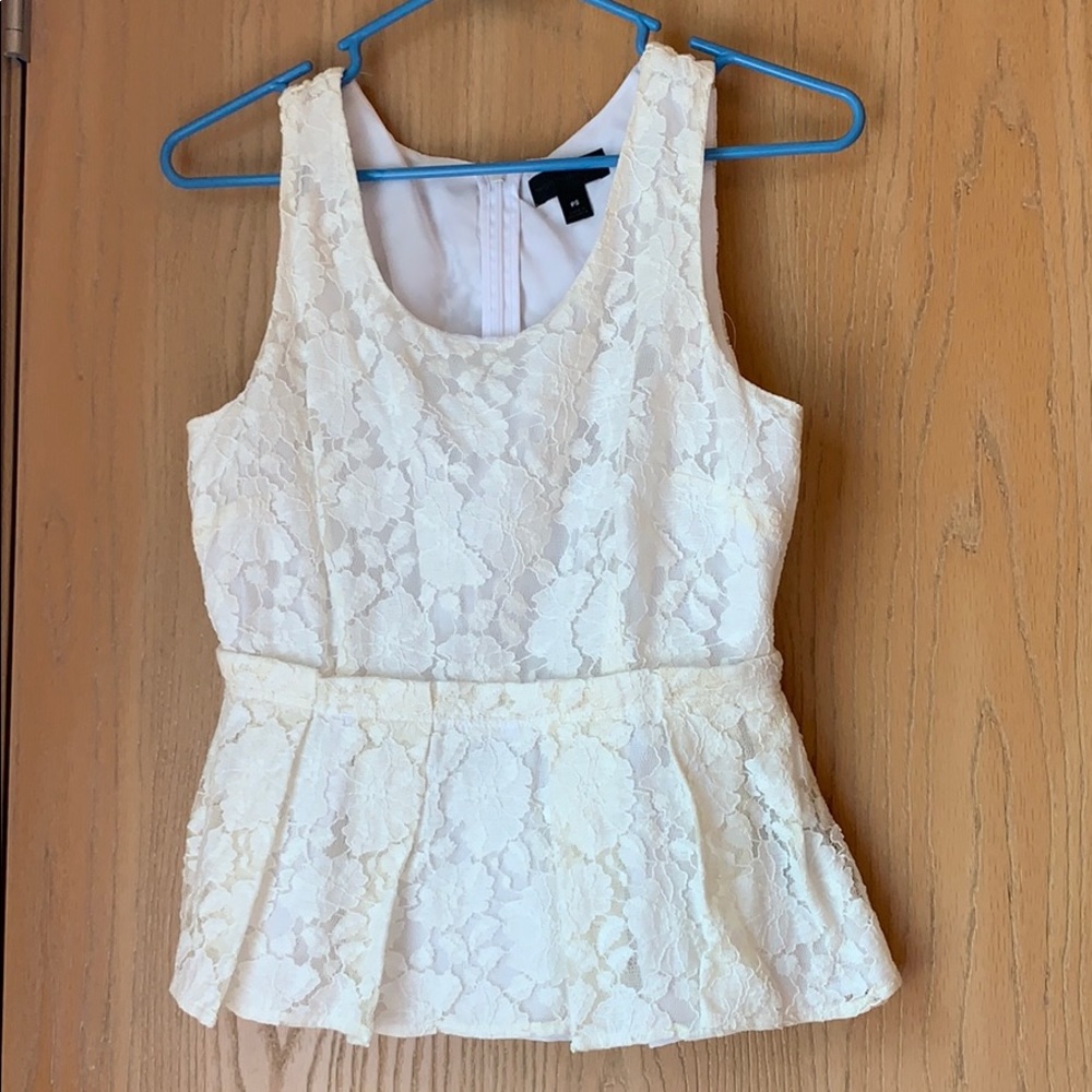 Lace Peplum Top
